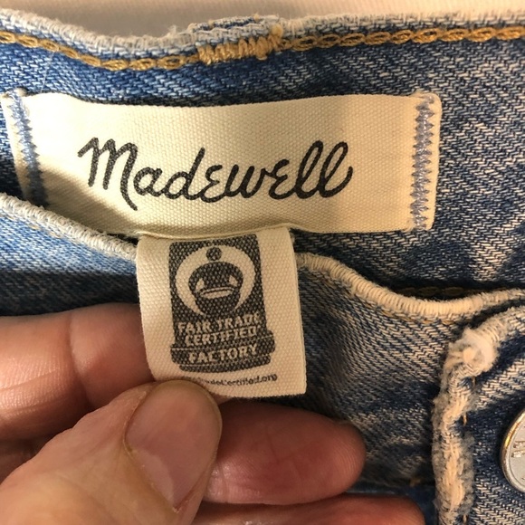 Madewell Low Slung Straight Jeans Women Size 32 Light Wash Casual Loose Classic - Picture 6 of 10